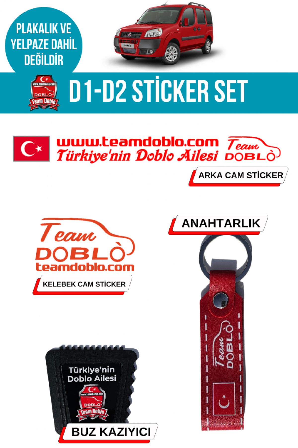 Team Doblo D1-D2 Sticker Seti